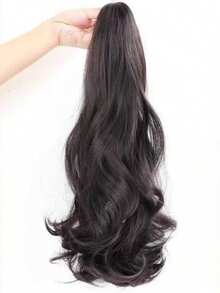 假发马尾辫环绕式长马尾辫，三爪长发高马尾夹，无缝假发夹式自然蓬松逼真马尾辫 HA2784 优雅发夹 女士发爪发夹 冬季发饰 - 加長款 - 查看 14