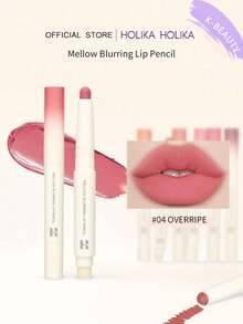 HOLIKA HOLIKA Mellow Soft Matte Lip Liner 04 Overripe, Multi-Purpose, Can Be Used As Lip Liner, Eyeshadow And Blush, Creamy Smooth Texture, Easy To Blend, Suitable For Daily Makeup, Tie Dye Lip Makeup, Plump Lip Color, Korean Makeup, 1.3g/0.04oz. - 04 OVERRIPE - 查看 5