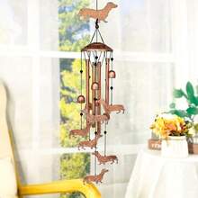 34-Inch Dachshund Wind Chime, Outdoor Gift, Dachshund Themed Gift, Suitable For Men And Women, Can Be Used As A Birthday Or Memorial Gift For Mother, Grandmother, Wife, Or Friend. Can Be Used Indoors/Outdoors As A Wind Chime, Home Decor, Lawn, Porch, Patio, Or Garden Decoration.