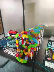 Rail Car Toy -32/48/88PCS Flexible Racing Track Set With Electric Train And Traffic Signs, DIY Children's Track Set Toy, Suitable For Boys And Girls Aged 3-8, Birthday Party Gift - Railcar - View 5