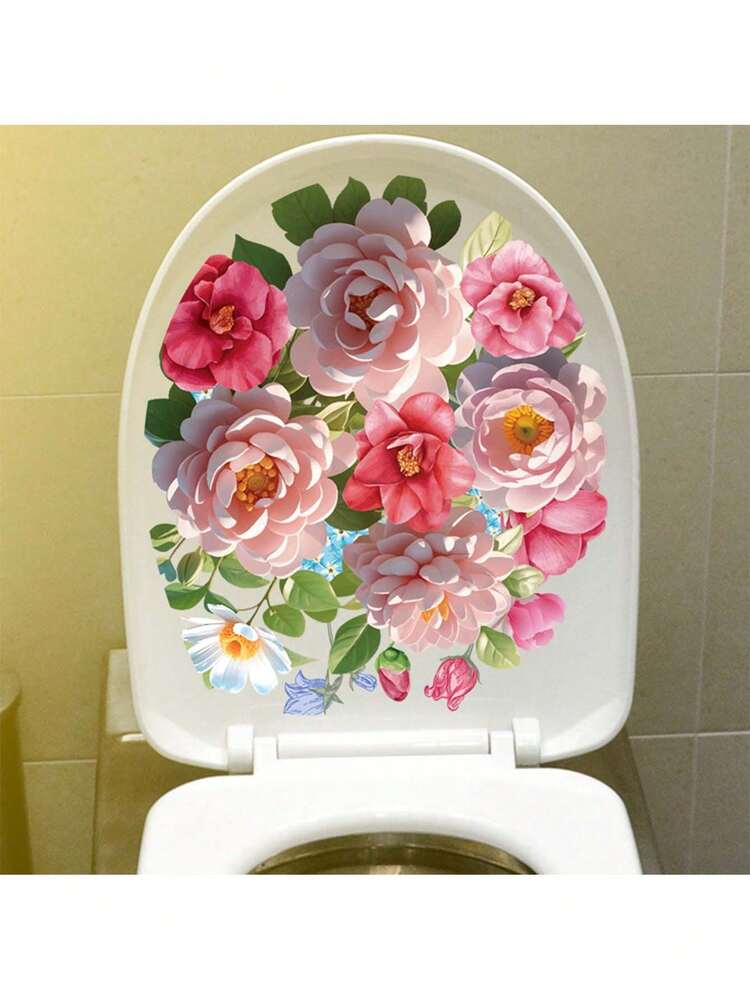 1pc Bright Flower Decorative Sticker PVC Sticker Removable Self-Adhesive Easy-Tear Sticker Home Decor To Brighten Your Life Holiday Decorations Birthday Graduation Gift - Multicolor - View 10