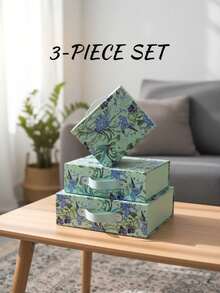 Set regalo rettangolare da tre pezzi 2868 Fiore viola