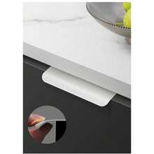 مقبض خزانة طويل مثبت على الحافة بتصميم بسيط، مقبض درج وباب خزانة مذهب مثبت جانبيًا مخفي