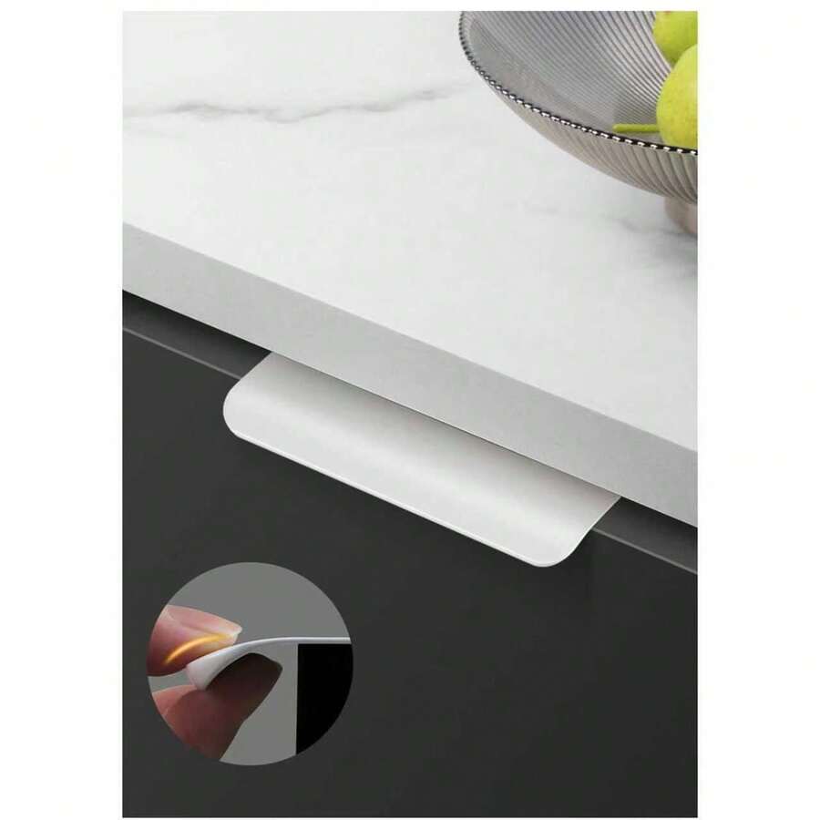 مقبض خزانة طويل مثبت على الحافة بتصميم بسيط، مقبض درج وباب خزانة مذهب مثبت جانبيًا مخفي