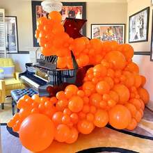 Balões de látex laranja de 5 polegadas para festas - Balões pequenos de hélio laranja fosco para aniversários, revelação de gênero, batizados, casamentos, aniversários de casamento, chás de panela, Halloween, formaturas e decorações de festas. - Laranja - Ver 5