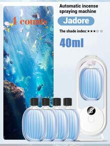 1 pieza Difusor de aceites esenciales aromáticos, Difusor de aromaterapia inteligente, Difusor ultrasónico recargable, Viene con 1 o 4 botellas de aceites esenciales - Blanco - Ver 25