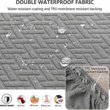 2-Piece Stretch Jacquard Waterproof Chair Cover Set, Removable And Washable, Bohemian Style, Made Of Polyester And Spandex Stretch Fabric, Suitable For Restaurants, Kitchens, Wedding Parties, And Home Décor. - Grey - View 5