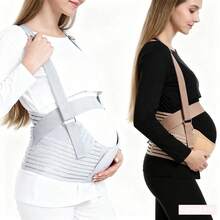 Maternity Belly Support Belt For Comfortable Waist Control - Ideal For Pregnant Women - Black - View 2
