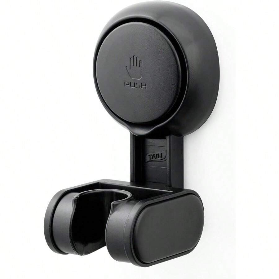 XZGB TAILI Shower Head Holder Suction Cup Handheld Shower Head Bracket Height Angle Adjustable Wall Mounted Bathroom Showerhead Holder No Drilling Removable Waterproof Black - 黑色 - 查看 1