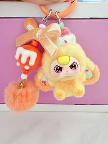 Cute Cartoon Animal Backpack Pendant - Flocked Resin DIY Phone Charm With Fluffy Ears And Vivid Face, Pink And Multi-Color Options, Durable Resin Material Suitable For Backpacks, Keys, Gifts For Women And Teens (Birthday, Valentine's Day) - Single Pendant Accessory, Backpack Decor, Playful Design, Charming Pendant, Decorative Keychain, Teen Accessory, Sentimental Gift, Kawaii Enthusiast, Bag Charm, Retractable Strap, Kawaii Fan - Multicolor - View 9
