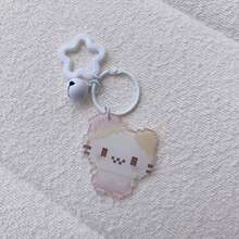 Mặt dây chuyền hình mèo pixel dễ thương, thích hợp để trang trí phòng, ba lô, móc khóa, phụ kiện túi xách, trang trí nhà cửa. Thiết kế đáng yêu, vẻ duyên dáng tinh nghịch, trang trí nhẹ nhàng, bền bỉ, mặt dây chuyền phẳng, dành cho người sưu tầm, người yêu thích sự dễ thương. - Nhiều màu - Xem 5