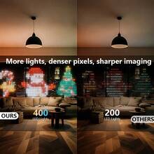 Upgraded Smart Curtain Lights, 400 Intelligent LED Curtain Lights, Fairy-Like Colour-Changing Curtain Lights, Programmable Patterns And Text, 1600 Adjustable Colours, Dynamic Effects, With Smart App And Remote Control. Ideal For Christmas, Bedroom Backdrop Decoration, Indoor/Outdoor Parties And Bars, And The Perfect Gift Choice. - 6,56 * 6,56FT 400LED - Xem 3