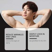 EAST MOON Men's Moisturizing Cream, Hydrating, Nourishing Lubricating Tender Refreshing Non-greasy Balancing Sebum Shrinking Pores Reducing Fine Lines Antioxidant Anti-Aging Facial Skin Facial Application Cream - Negro - Ver 9