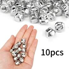 Sinos de metal coloridos feitos à mão, de 1,5 cm, ideais para decoração de Natal, confecção de joias e artesanato - Decoração clássica para casa, decoração de festas de fim de ano, decoração de Natal para o quarto, decoração de Natal de inverno, presentes de Natal para casa.