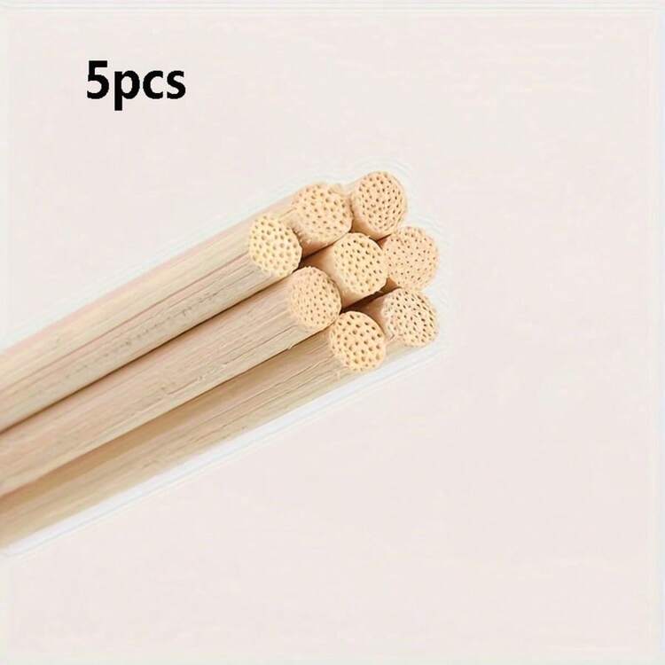 5pcs Natural/Black/Coffee Color Rattan Incense Sticks, Natural Wooden Fragrance Rattan Sticks, Home Decor & Air Freshener, Simple Decor, Smooth Texture, Fragrance Diffuser, Indoor Scent, Deodorizer, Modern Decor - Multicolor - View 16