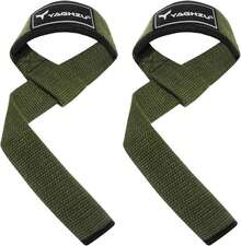 Lifting Straps Weightlifting, Bodybuilding, Powerlifting, Strength Training, & Deadlifts - Padded Neoprene 21 Inch Cotton Lifting Wrist Straps, Gym Wrist Straps Weight Lifting - màu xanh lá - Xem 11
