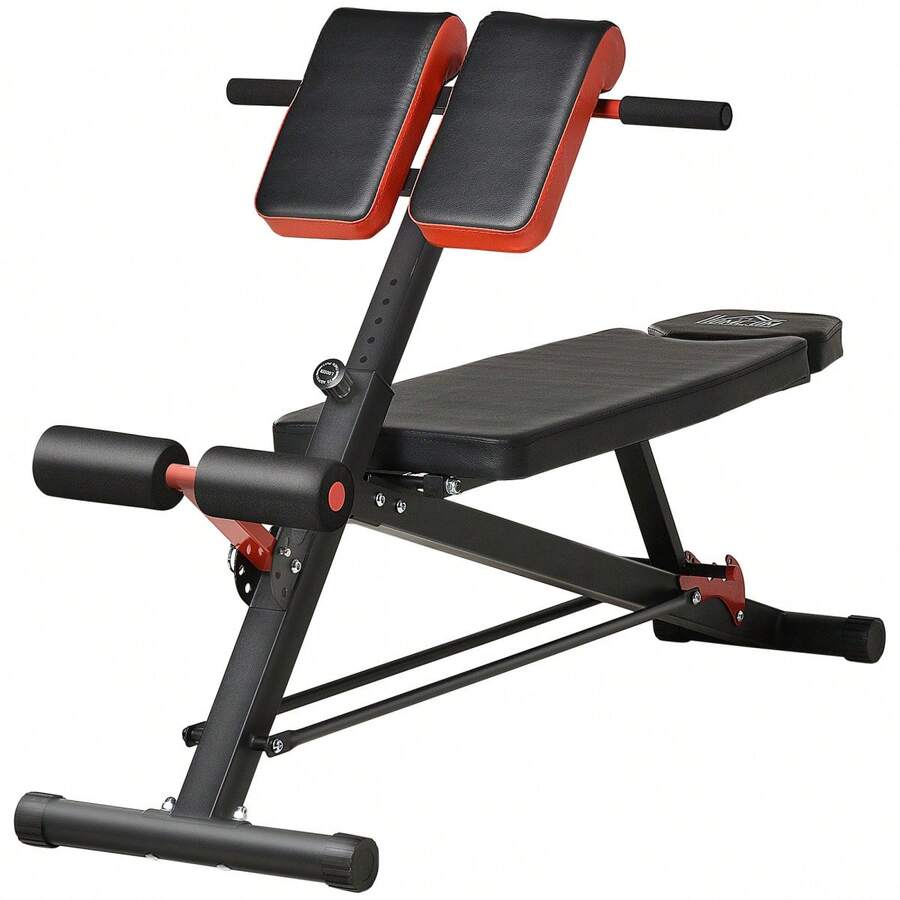 HOMCOM Multi-Weight Bench, Adjustable Fitness Bench, Incline Bench, Abdominal Trainer, Black, 64 X 146 X 73.5-85 For Effective On-Site Training - 1 - View 1