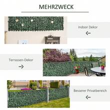 Outsunny Privacy Screen, Artificial Hedge For Garden And Terrace Wall Decoration, Dark Green 300x100cm, Easy To Maintain And Sunlight Resistant - 1 - View 6