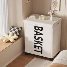 1个可折叠带轮收纳篮，多功能带盖洗衣篮，大容量可拆卸脏衣篮，超大承重，可折叠收纳节省空间，可水洗重复使用，适用于办公用品收纳、运动器材收纳、玩具收纳、衣物收纳，带轮洗衣篮，桌下收纳篮，情人节礼物，情人节装饰，复活节（由于光线和显示器原因，实际产品可能存在轻微色差） - 彩色 - 查看 15