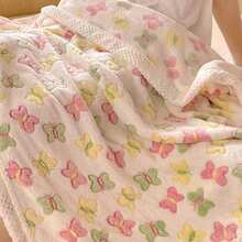 1条70x100厘米婴儿毯，可爱卡通图案，四季皆宜，柔软舒适，新生儿礼物，婴儿房必备 - 彩色 - 查看 5