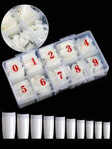 500pcs/Box Natural Transparent Ballet Shaped French Manicure Artificial Nail Tips - Multicolor - View 2