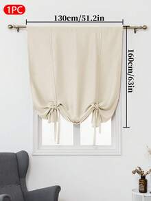 1 chiếc rèm cửa màu trơn, cản sáng tốt, có dây buộc, bảo vệ sự riêng tư, cách nhiệt, dây buộc điều chỉnh được, thiết kế kiểu túi luồn thanh treo, thích hợp cho phòng ngủ, phòng tắm, nhà bếp, phòng khách. - Nhiều màu - Xem 15