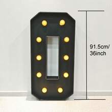 Decorative Signs & Plaques Giant 3FT/92cm Black Mosaic Puzzle Number Lights - Marquee Light Up Numbers With Warm Yellow Lights For Birthday Party Large Mosaic Frame Letter Cardboard Pre-Cut Giant Cut-Out Thick Foam Board Sign DIY Decorations - 黑色 - 查看 5