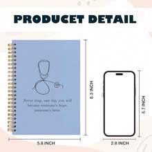 BearCake Blue Nursing Student Future Nurse Doctor  Graduation Student Gifts,Nurse Stethoscope  Doctor Notebook Journal, Hardcover Spiral Notebook 5.5x8.3,White-Annotation-Neverstopblue - 白色註釋-永不停歇的藍色 - 查看 7
