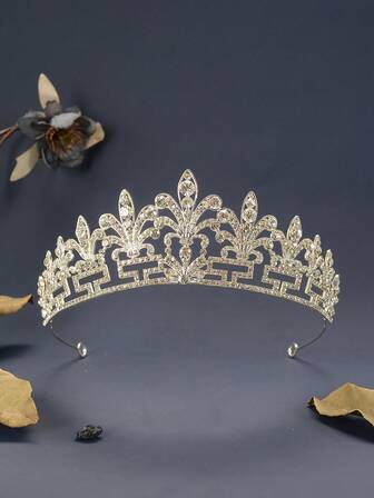 1 st glänsande vintage zinklegering exklusiv minimalistisk elegant prinsesskrona, födelsedagspresent, vuxentiara, brudhuvudbonad, krona för klänning, alla hjärtans dag-accessoarer året runt