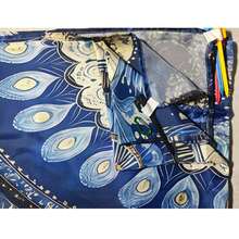 1 件波西米亚曼陀罗沙滩毯 - 防沙、轻便、耐用、适合旅行、露营、野餐 - 彩色蓝色和黄色图案，超大成人尺寸，非常适合海滩度假和户外活动，沙滩巾海滩必需品 - 彩色 - 查看 10