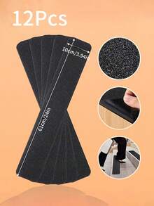 6/12/24pcs Non-Slip Outdoor Stair Treads, Easy To Install Safety Anti-Slip Strips, Suitable For Steps, Skateboards, Decks And Ramps, Weather-Resistant Anti-Slip Mats, Stair Treads, Ramp Safety Enhancement, Matte Anti-Slip Strips