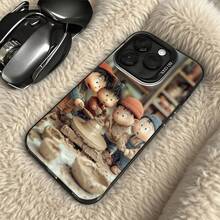 Funda de Teléfono Transparente con Personajes de Dibujos Animados Diseño de Cerámica para iPhone 14 Pro Max y  Galaxy S23 Plus Opción de Regalo Ideal para Todas las Estaciones - Negro - Ver 5