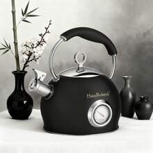 Haus Roland Ấm đun nước bằng thép không gỉ 3 lít, tương thích với bếp ga, bếp lửa và bếp từ, cấu tạo bền chắc, thiết kế trang nhã, đồ dùng nhà bếp hiện đại, dễ vệ sinh. - Be - Xem 1