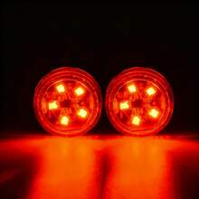 两件式车门碰撞警示灯套件，LED闪光灯，用于防止追尾碰撞，无线安装无需布线，高亮度车门警示手电筒，耐候防震汽车安全配件。