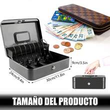Caja Para Dinero, Caja Fuerte S-eguridad, Caja Para Dinero De S-eguridad Con 2 Llaves Y Cerradura De S-eguridad, Caja Registradora, Caja Para Dinero De Negocio, Caja De S-eguridad Para Dinero Con 4 Charolas Y 5 Depósitos, Caja De Efectivo Portable Para Guardar Joyas, Relojes, Billetes, Moneda - Negro - Ver 3