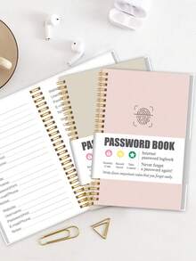 1本A6密码笔记本 - 快速互联网密码记录簿，包含网站、用户名、地址簿、纪念日、生日和备注，适用于家庭、返校、办公室、女士办公桌，记录互联网登录信息 - 彩色 - 查看 4