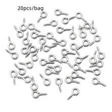20 Peças Pinos de Parafuso de Olho de Ovelha em Aço Inoxidável, Conector de Colar Pingente de Prego em Formato de 9 Tamanhos Diferentes, Acessórios de Fabricação de Joias DIY