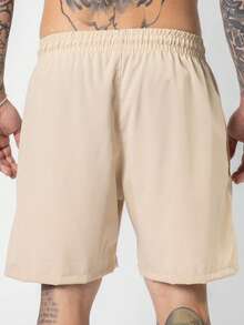 Bermuda Elastic Logo - Beige - View 6