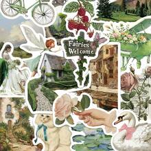50-Pack YWWBLD Vintage Countryside Stickers, American Style, Creative Simple Design, For Scrapbooking, Phone Cases, Laptops, Tablets, Skateboards, Guitars, Party Favors, Luggage, Gift Boxes, Water Bottles, Helmets Decor - 50 cái/bộ - Xem 11