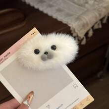 Cute Plush Seal Hair Clips, Super Cute And Simple Girl's Hair Accessories, Side Duckbill Clip Broken Hair Bangs Hair Accessories, Hair Clips - 絨毛海豹1個 - 查看 4