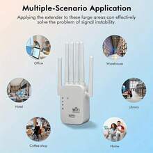 Amplificador WiFi 6 de doble banda: alcance de hasta 2743,2 metros, admite hasta 35 dispositivos, cuenta con 6 antenas, es compatible con el protocolo WPA3, tiene un puerto Gigabit Ethernet, es fácil de usar, ofrece 4 modos de funcionamiento, es de color blanco y funciona como amplificador de señal WiFi para redes domésticas y routers inalámbricos, mejorando la señal de la red del hogar. Diseñado con tecnología moderna y fabricado con un proceso robusto y duradero. - Tipo de Enchufe A USA (110-127V) - Ver 7