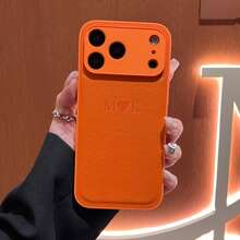 定制专属橙色手机壳,刻上您的名字。兼容 13/14/15/16/17 Pro Max Plus/17 Air。采用奢华韩国 PU 皮革制成,支持 3D DIY 刻字(可刻字母或首字母)。防震防摔,是送给爱人、朋友、家人或自己的完美节日礼物。可爱手机壳 - 橘色 - 查看 3