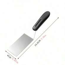 Mini Style Pancake Fruit Pan Fry Shovel Teppanyaki Beef Chop Shovel Japanese Cuisine Small Leaky Shovel Cooking Tool Japanese Cuisine Shovel Teppanyaki Stainless Steel Beef Chop Shovel Browni Tiramisu Cake Small Leaky Shovel Cooking Tool - Multicolor - View 3