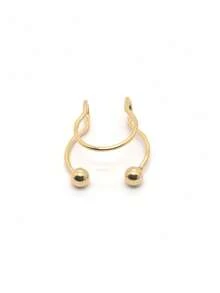 1pc/3pcs Punk Style Stainless Steel Nose Ring, Fashionable Minimalist Nose Clip Piercing Jewelry, Unisex - Multicolor - View 10