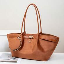 Bolsa de ombro feminina vintage Maillard de grande capacidade, modelo novo e moderno, versátil e ideal para o dia a dia.