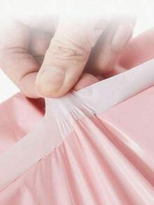 10/20/30/50 piezas Bolsas de embalaje de polietileno resistentes al agua de color rosa claro, bolsas multiusos sencillas, adecuadas para la escuela, la oficina, el envío y el reenvío de regreso a la escuela