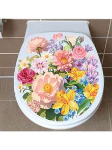 1pc Bright Flower Decorative Sticker PVC Sticker Removable Self-Adhesive Easy-Tear Sticker Home Decor To Brighten Your Life Holiday Decorations Birthday Graduation Gift - Multicolor - View 4