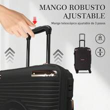Nueva moda de 20 pulgadas rueda universal equipaje de viaje retro estilo portátil caja de tirador maleta de negocios - Negro - Ver 5