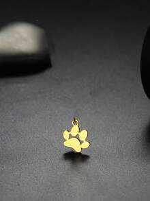 AMAXER 3pcs/Set Stainless Steel Single Paw Print & Continuous Paw Print Pendant, Cute Minimalist Handmade DIY Jewelry Making Supplies, Holiday Gift, Wholesale - Simple Series - View 3