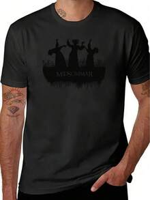 Midsommar Men's Swedish Festival T-Shirt - Minimalist Midsommar Graphic Tee, All-Season Casual Shirt For Daily & Party Wear, Machine Washable Breathable Top - Essential For Midsummer Celebrations & Casual Fashion - Ideal Gift For Swedish Culture Fans, Bold Print Design, Streetwear Enthusiasts, Versatile Layering Piece, Short Sleeve Shirt, Durable Material, Festival Enthusiasts - 黑色 - 查看 1